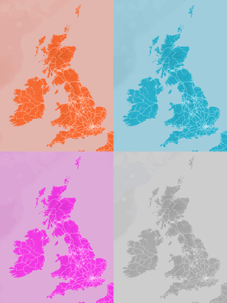 The British Isles in three colors
