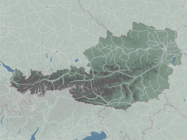 Map of the Austrian rail network