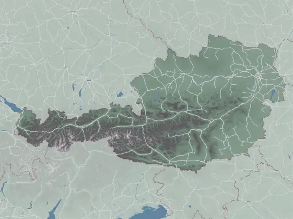 Map of the Austrian rail network