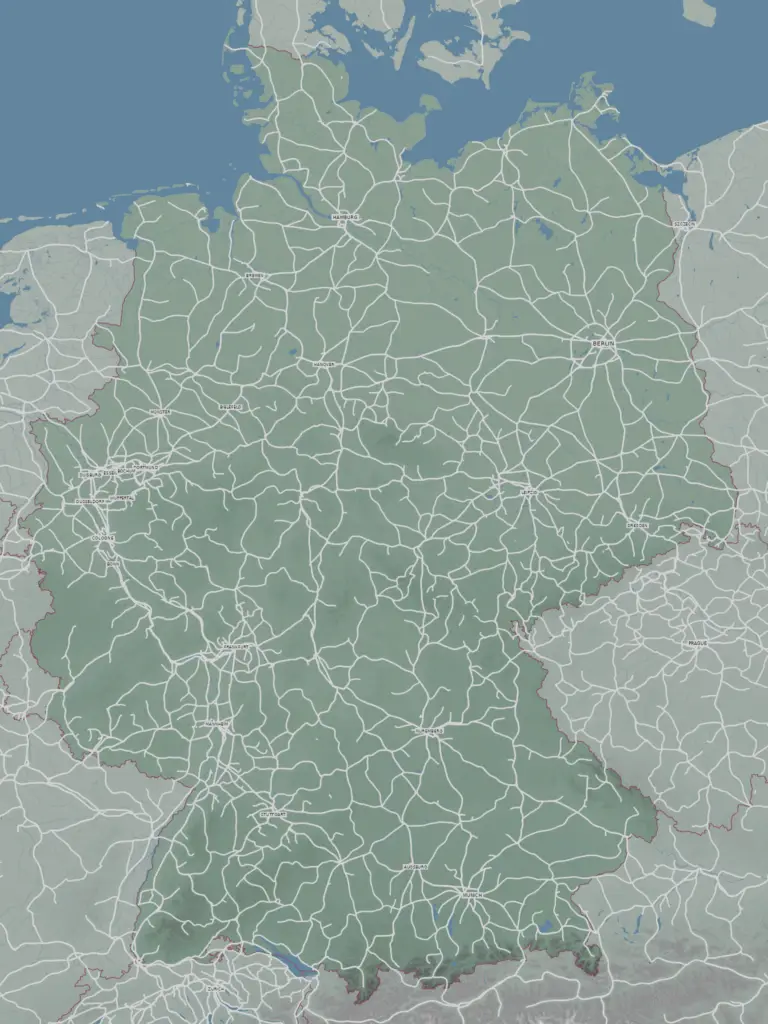 Rail map of Germany